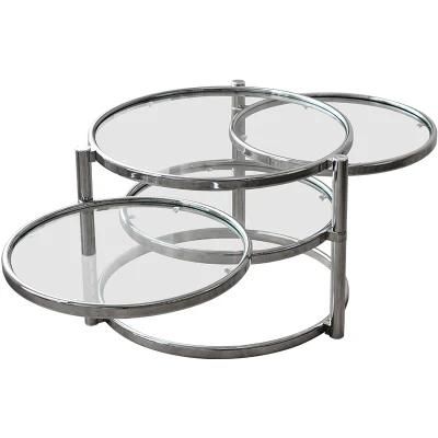 Nordic Small Apartment Light Luxury Creative Stainless Steel Coffee Table