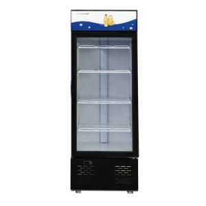 350L Relieve Fog Function Drink Refrigerator Display Freezer Commercial Display Showcase with Lock Key and 4 Shelf