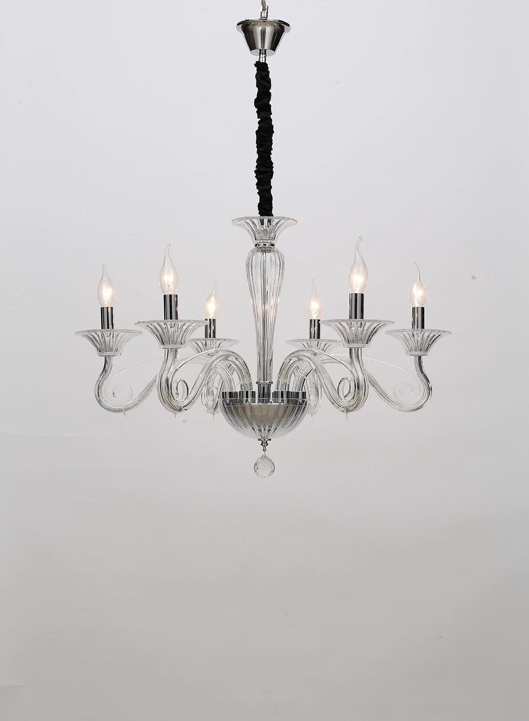 Modern Style Classic Creative Living Room Indoor Six Lights Glass Chandelier (KL8230/6)