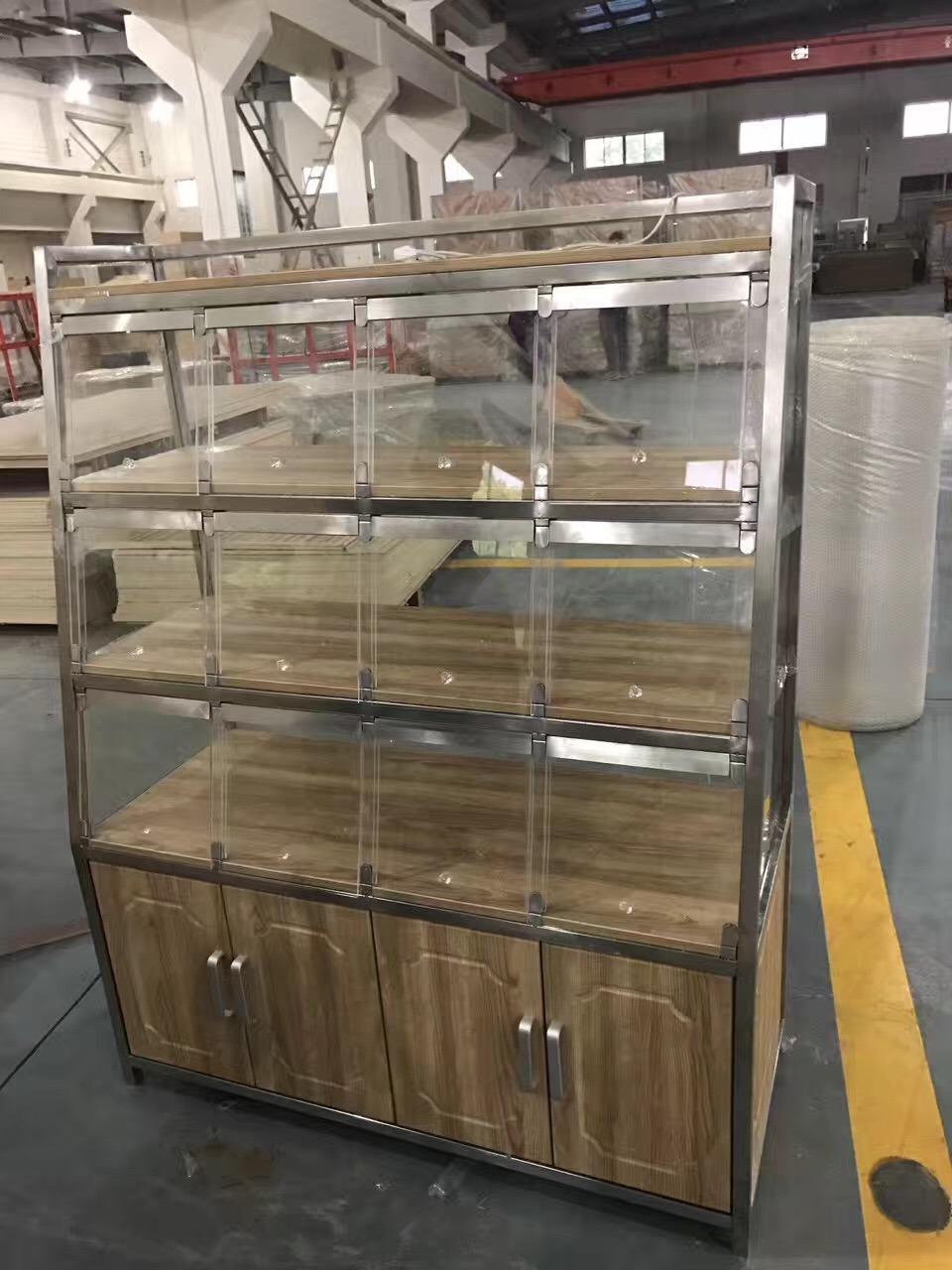 Hot Sell Glass Bakery Display Counters Cabinets for Bread Shop Wisda Display