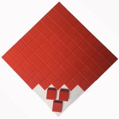 Plastic Edge Protector Pads on Sheets 25*25*3mm of Adhesive Red EVA Foam Padding for Glass Shipping