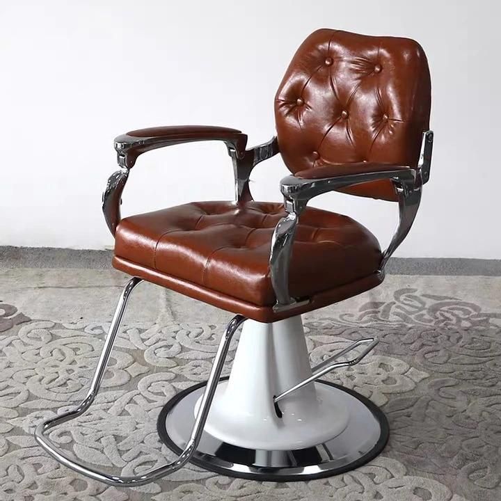 Hl-7269 Salon Barber Chair for Man or Woman with Stainless Steel Armrest and Aluminum Pedal