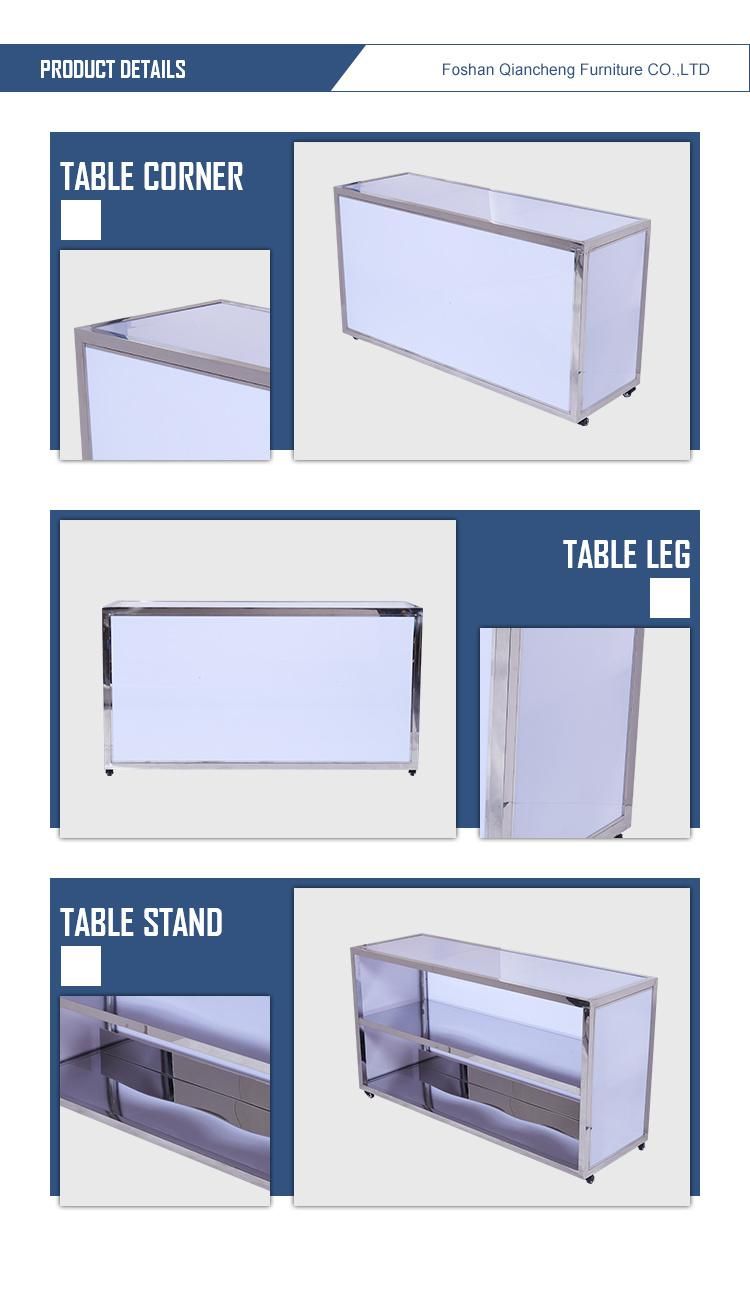 Acrylic Bar Stainless Steel Bar Table for Wedding