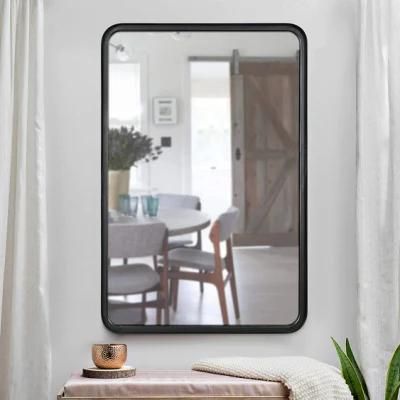 Black Rectangle Framed Mirror for Modern Home Decoration Luxury Interior Bathroom
