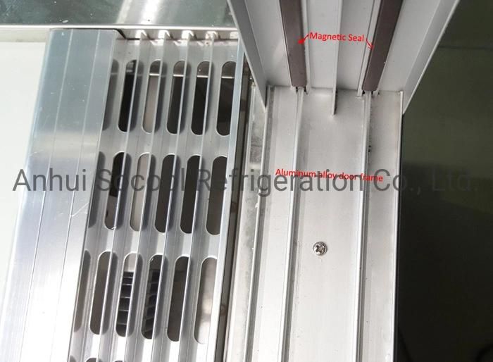 Ventilated Cooling Dessert Display Refrigerated Showcase with Stainless Steel Base