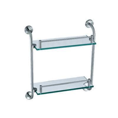 Sanitary Ware Brass Bathroom Single Shelf and Rack Glass Shelf