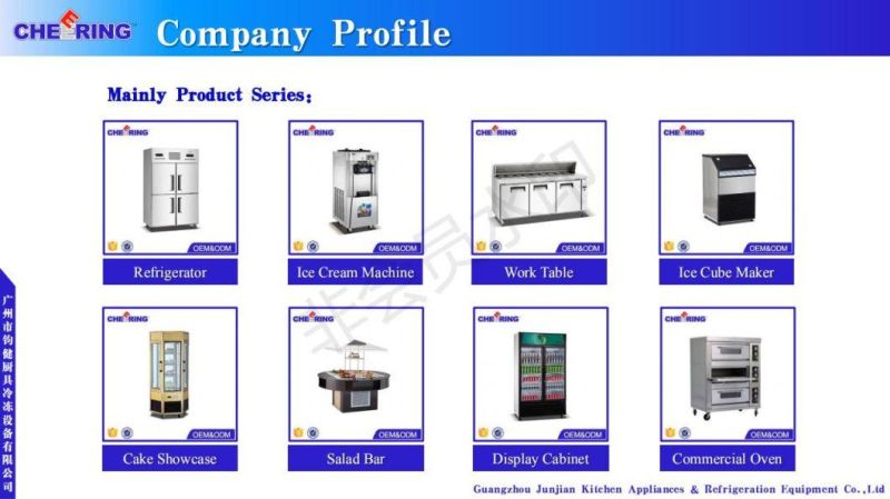 Commercial Vertical Single Glass Door Refrigerator Display Showcase Chiller in Static or Fan Cooling