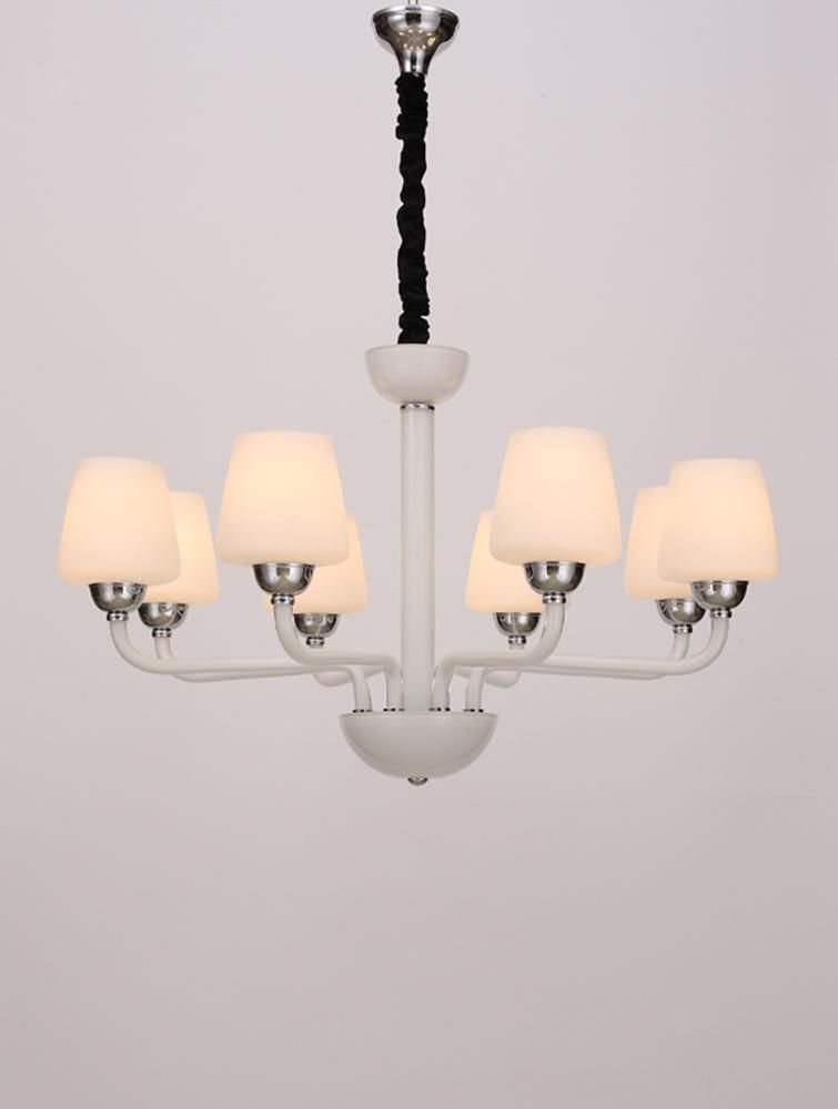 Modern Large Luxury Double Layer Vintage for Home Lighting Furniture Decorate Indoor Living Room Simple Matte White Glass Chandelier Factory Supply