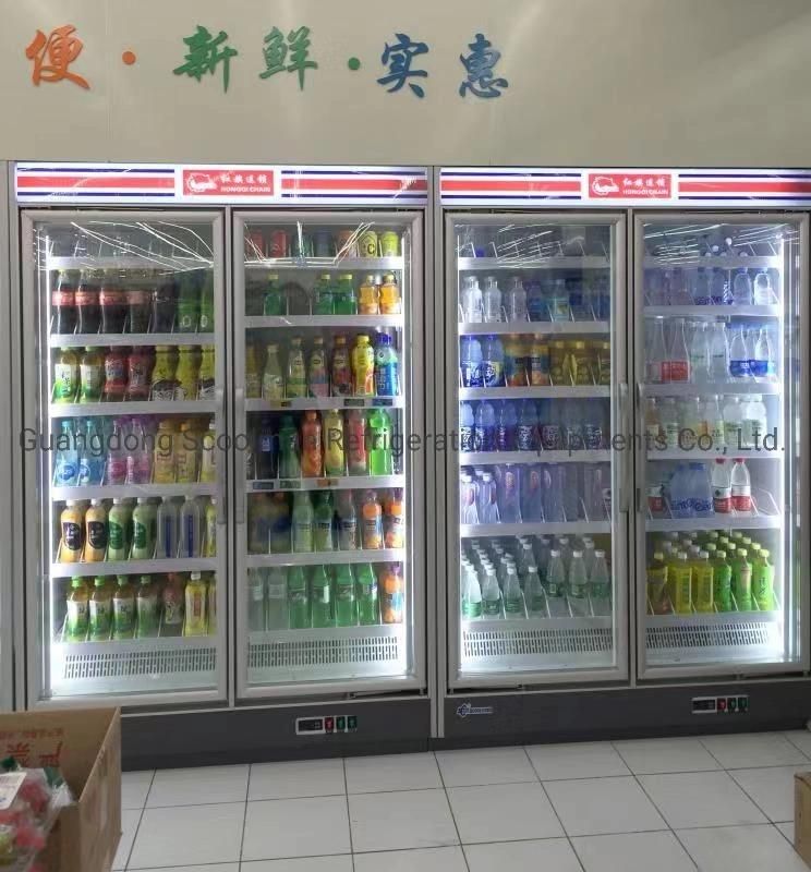 Single Glass Door Vertical Showcase Refrigerator / Freezer
