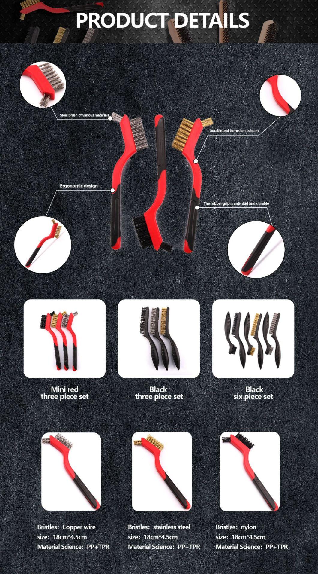 Scratch Metal Wire Brushes Set for Cleaning Scrubbing Welding Dust