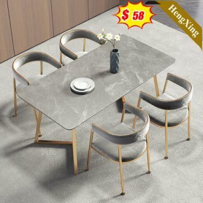 China Modern Hotel Restaurant Living Room Furniture Home Dinner Grey Marble Top Dining Table