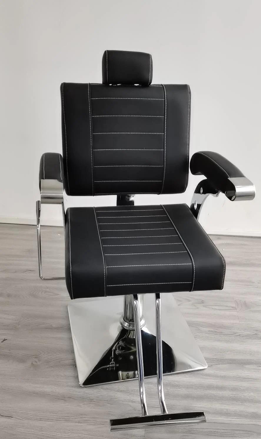 Hl-1135 Salon Barber Chair for Man or Woman with Stainless Steel Armrest and Aluminum Pedal