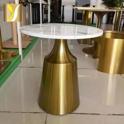 Popular Style Gold Color Metal Office Furniture Round Reception Table