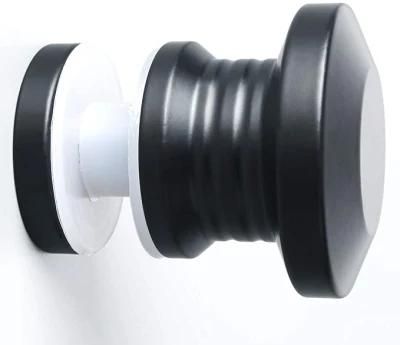 Solid SUS304 Stainless Steel Matte Black Finish Single Sided Shower Glass Door Knob Handle Pull 1-3/5inch Dia