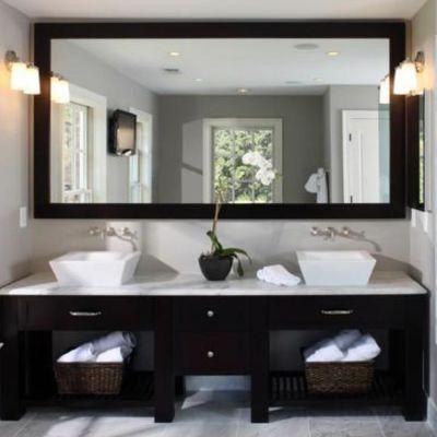 Building Decorated White Vanity Bathroom Aluminum Wood Cheap