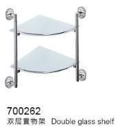Corner Tempered Glass Bathroom Storage Rack Shelf