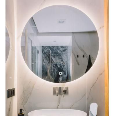 China Customize Round Shape Mirror LED Backlit Lighted Bathroom Mirror for Beauty Salon