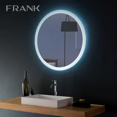 Round Bathroom Mirror with Cool LED Front-Light