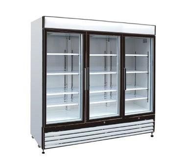 Commercial Three Glass Door Vertical Showcase for Supermarket