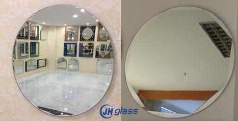 Round Rectangle Beveled Frameless Wall Mirror for Entrances, Bedrooms, Washrooms Vanity Mirror Bathroom Mirror Wall-Mounted Mirror