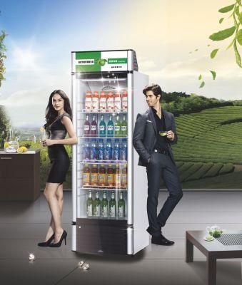 Vertical Drinks Glass Door Display Chiller Cooler Showcase Vertical Glass Door Soft Drink Beverage Display Showcase