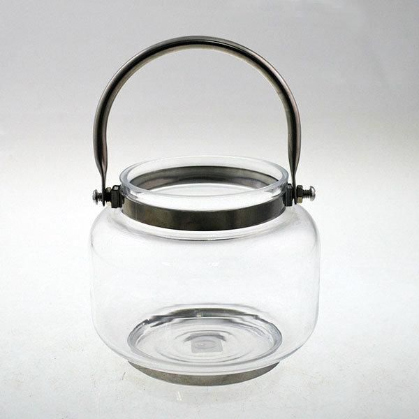 Transparent Cylinder Glass Lantern Candle Holder