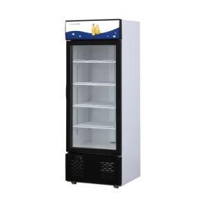 Glass Doors Defrosting Commercial Vertical Display Chiller Beverage Showcase