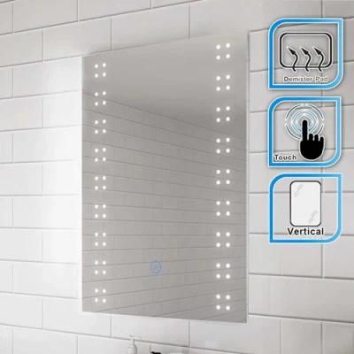 Sally Fog Free Makeup Decorative Glass Wall Mounted LED Backlit Waterproof Bathroom Mirror