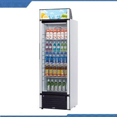Best Price 280L Single Glass Door Vertical Upright Freezer Vertical Showcase Chiller Display Freezer for Supermarket