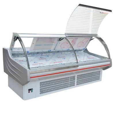 Commercial Refrigeration Equipment-Hot Food Display Deli Display Dishes Showcase with Flip Glass Door
