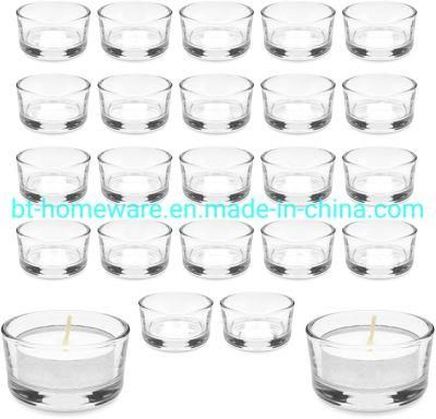 Wholesale 36ml 1 Oz Glass Tea Candlestick Suitable for Wedding Tea Lamp Central Decoration Home Decoration D5.2*H3.2cm