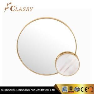Metal Frame Round Magnified Cosmetic Mirror for Hotel Bathroom