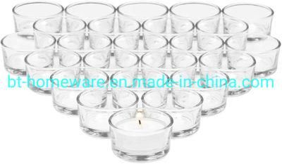 Wholesale 36ml 1 Oz Glass Tea Candlestick Suitable for Wedding Tea Lamp Central Decoration Home Decoration