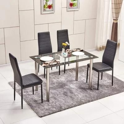 China Wholesale Contemporary Rectangular Modern Luxury Glass Furniture Home Furniture Restaurant Dining Table