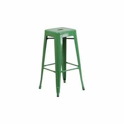 Home Restaurant Kitchen Banquet Wedding Furniture Metal Stackable Bar Stool Dining Chair