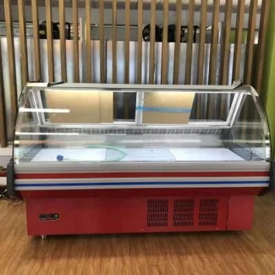 Top Serve Over Used Deli Fish Cold Food Fresh Meat Display Refrigerator Showcase Cooler Chiller