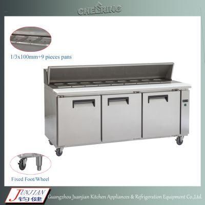 Cheering Pizza Prep Tables Stainless Steel Pizza Refrigerator Cabinet