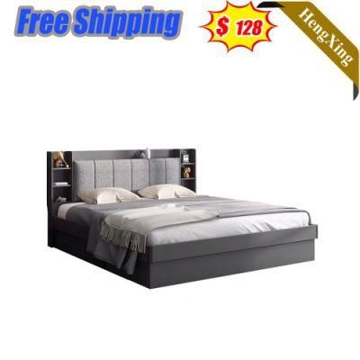 Made in China Modern Mattress Bed Home Hotel Wooden Double Bed MDF Bedroom Furniture Sets