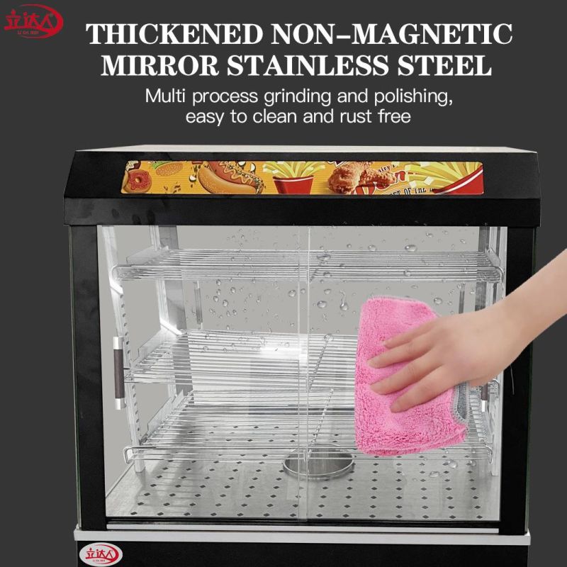 Convenience Store Counter Top Glass Hot Fast Buffet Food Display Warmer Showcase