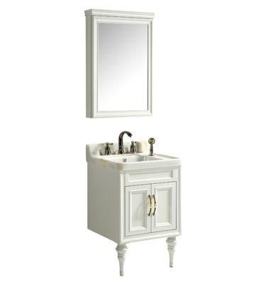 Classic Bathroom Vanity Cabinets with Washbasin for Home Hotel Decoration