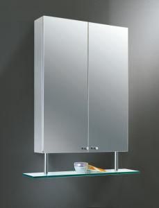 Double Doors Mirror Finish Cabinet with Glass Shelf (CB-C5067)