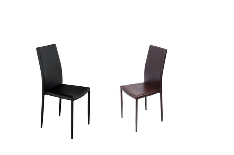 Modern Home Furniture Office Kitchen Restaurant Furniture Dining Chair with PU Faux Leather Seat