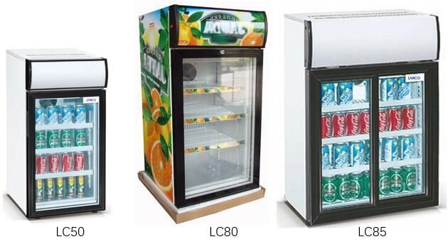 Glass Door Commercial Upright Showcase Beverage Refrigerator for Supermarket Mall