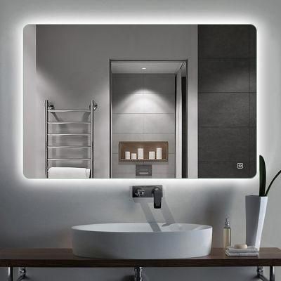 GS Anti-Fog Backlit Light LED Bathroom Mirror with Round Edge Made in China