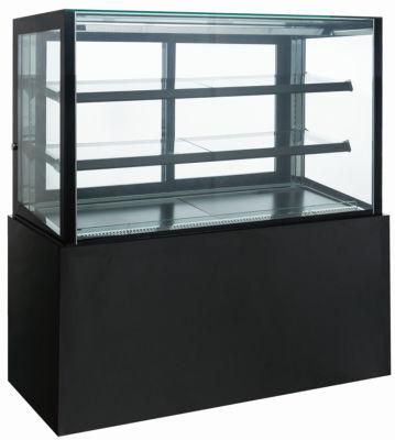 Curved Glass Stainless Steel Cake Display Food Equipment Fridge Showcase