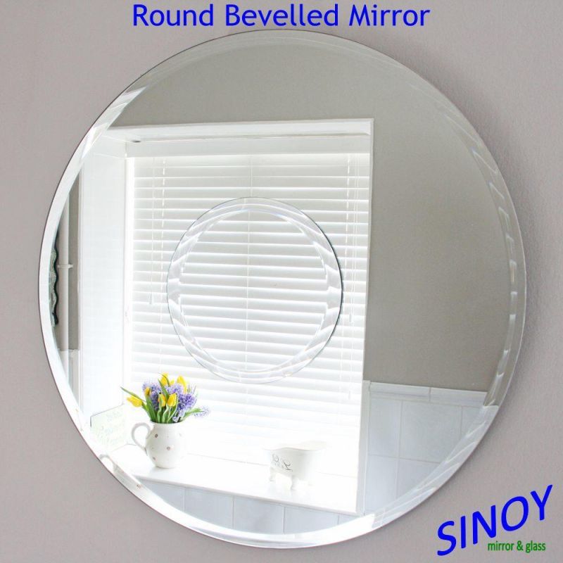 Beveled Edge Mirror Glass for Indoor Decoration Application