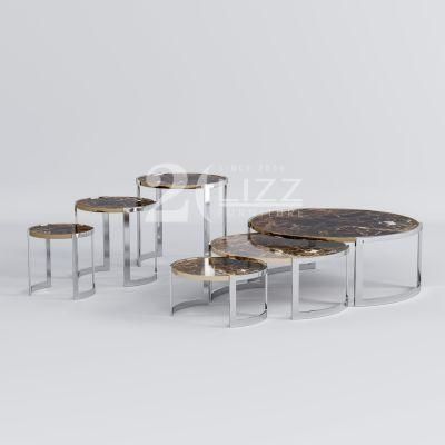 China Factory Wholesale Modern Home Furniture Living Room Marble Combination Coffee Table