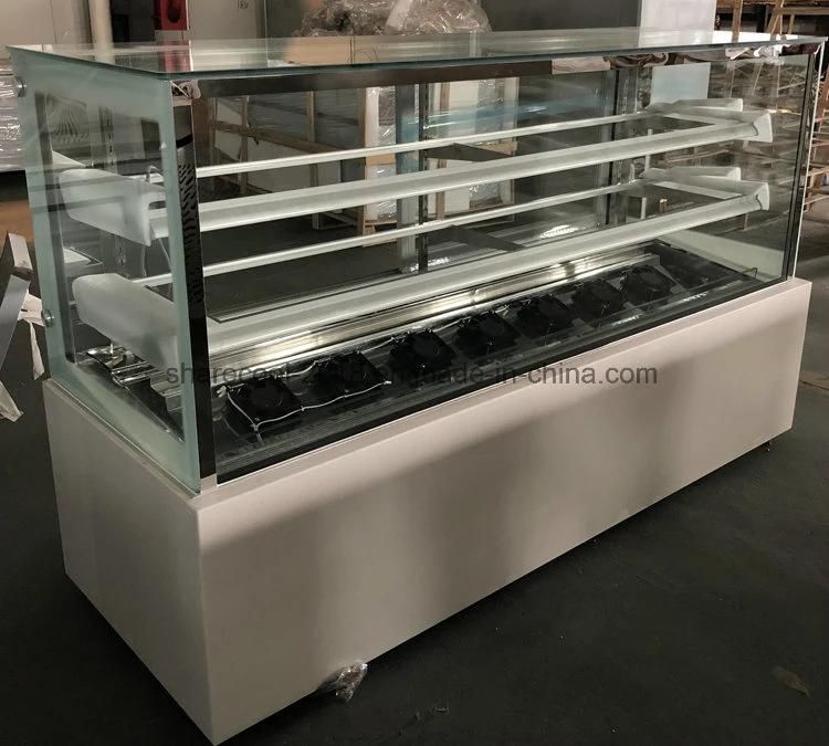 LED Light Commercial Display Cake Refrigerator Showcase