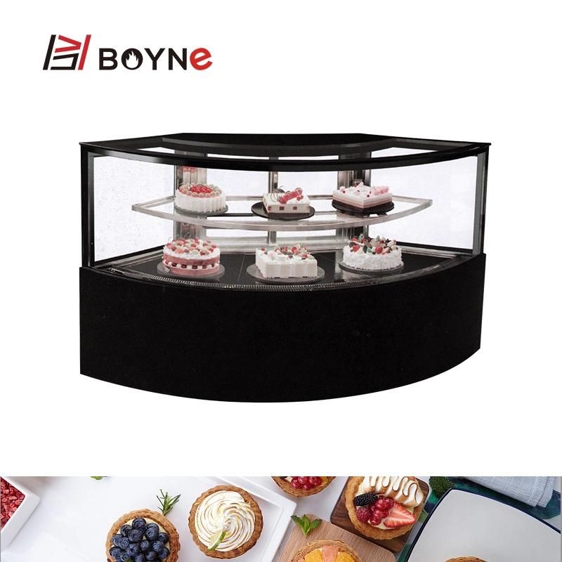 Air Cooling Fan Shaped Cake Chiller Cafe Display Showcase