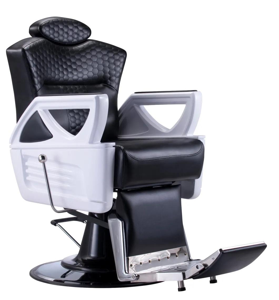 Hl-9285 Salon Barber Chair for Man or Woman with Stainless Steel Armrest and Aluminum Pedal